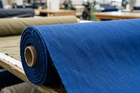 65/35 poly-cotton twill coverall fabric on the roll