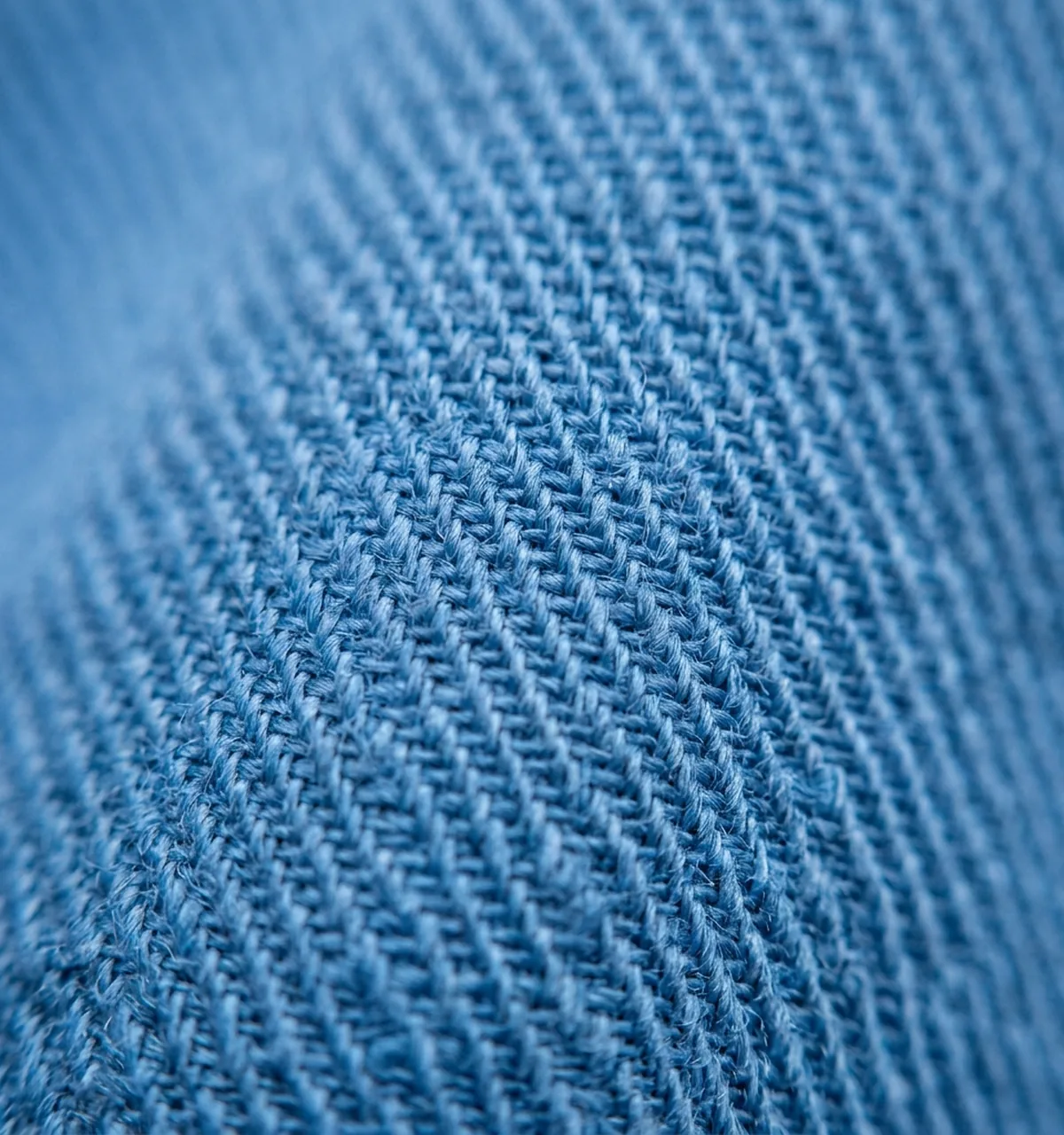 Close-up of ceil blue poly-cotton scrub fabric