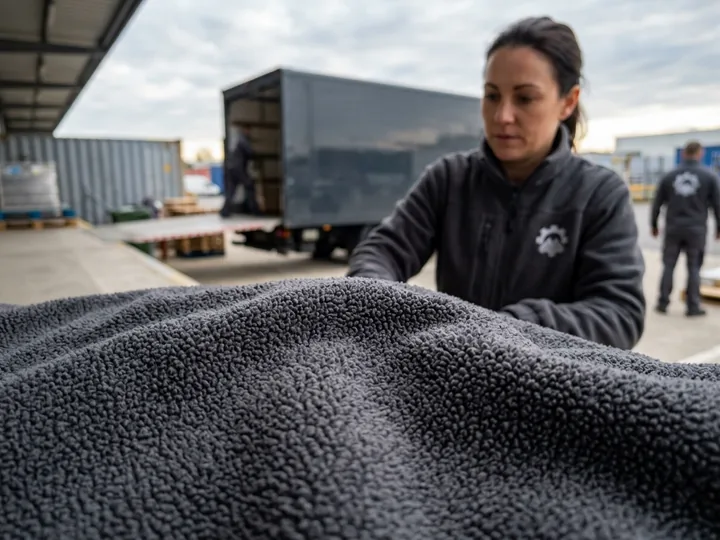 Anti-pill polar fleece surface macro