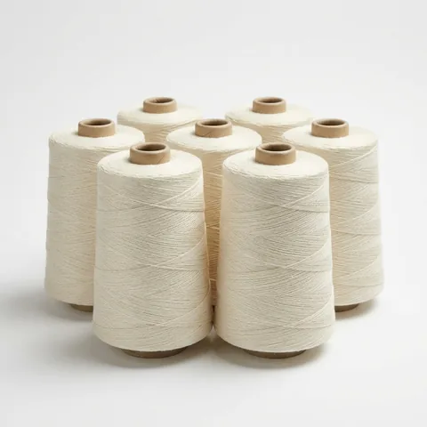 Cones of meta-aramid sewing thread