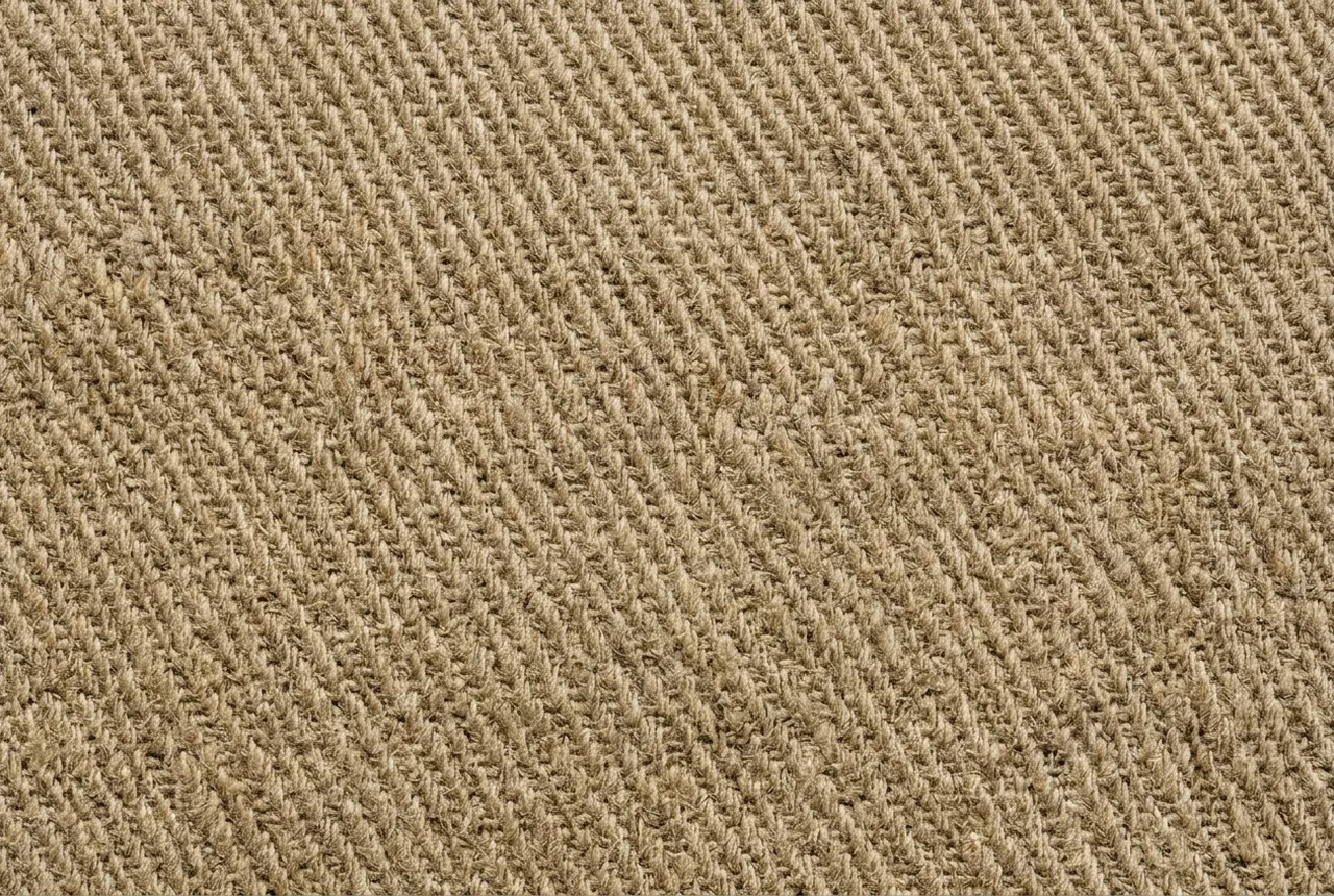 Macro of khaki FR-treated cotton twill weave