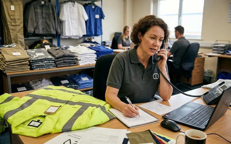 Account manager taking a phone call and making notes